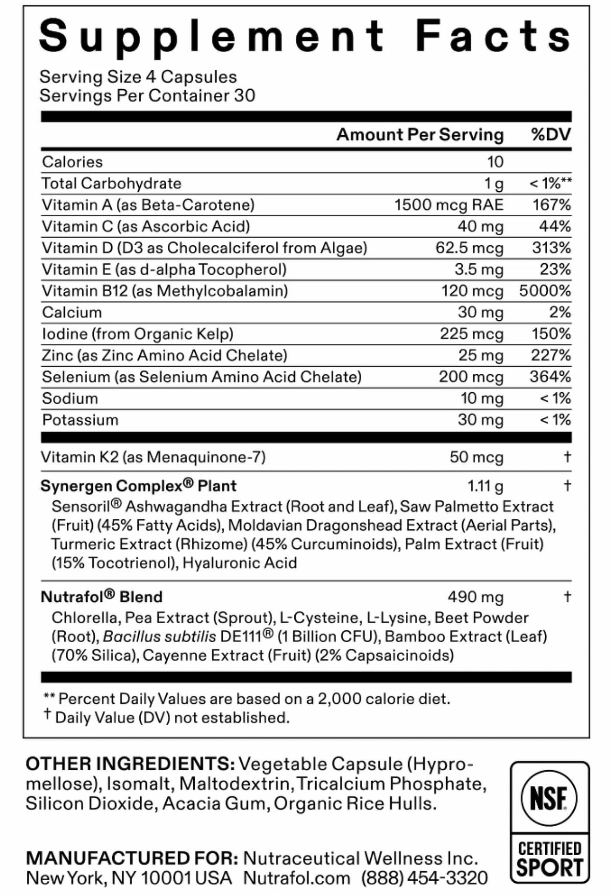 Nutrafol - Women's Vegan (3-month supply Growth Packs)